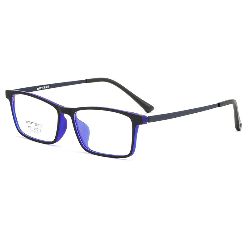 Zirosat Unisex Full Rim Square Tr 90 Titanium Eyeglasses  9821 Full Rim Zirosat black blue  