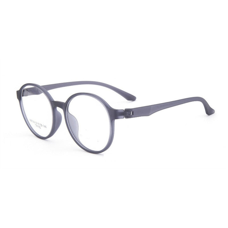 Handoer Unisex Full Rim Round Tr 90 Rubber Titanium Hyperopic Reading Glasses 66016 Reading Glasses Handoer 0 gray 