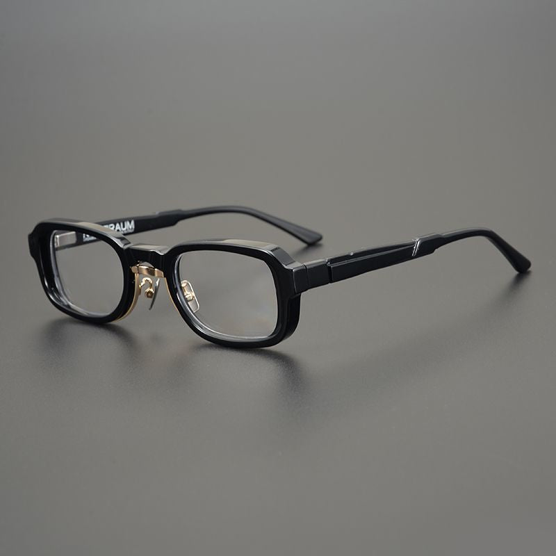 Cubojue Unisex Full Rim Square Tr 90 Titanium Myopic Reading Glasses Reading Glasses Cubojue anti blue light 0 shiny black 