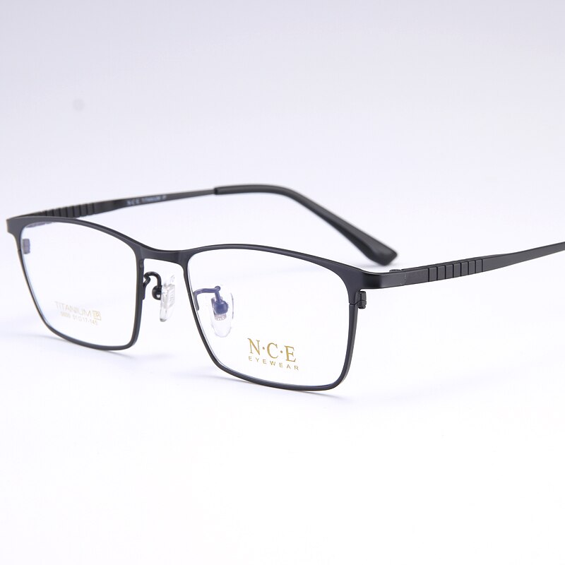 Reven Jate Unisex Full Rim Square Titanium Eyeglasses 5000 Full Rim Reven Jate black  