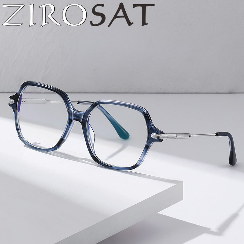 Zirosat Unisex Full Rim Square Acetate Eyeglasses Bj9209 Full Rim Zirosat   