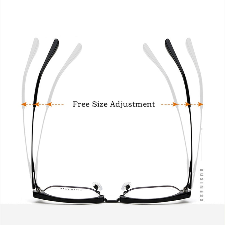 Yimaruili Men's Full Rim Square Acetate Titanium Eyeglasses 8653cmh Full Rim Yimaruili Eyeglasses   