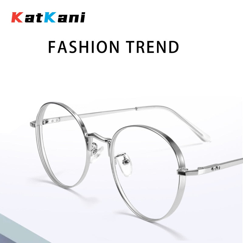 KatKani Unisex Full Rim Round Titanium Eyeglasses 30001 Full Rim KatKani Eyeglasses   