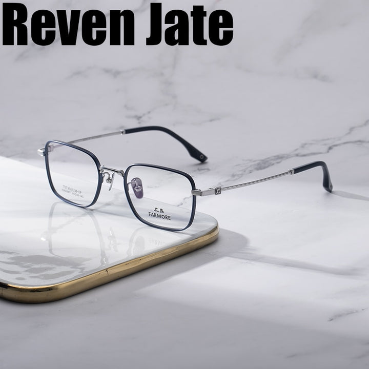 Reven Jate Women's Full Rim Square Titanium Eyeglasses 21007 Full Rim Reven Jate   