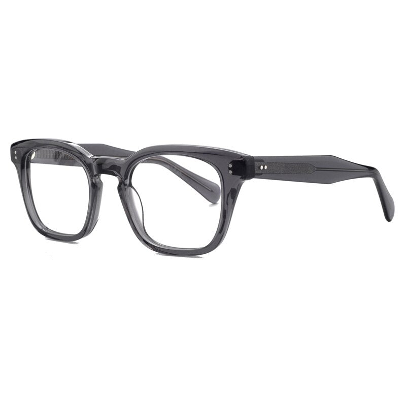 Gatenac Unisex Full Rim Square Acetate Eyeglasses Gxyj970 Full Rim Gatenac Gray  