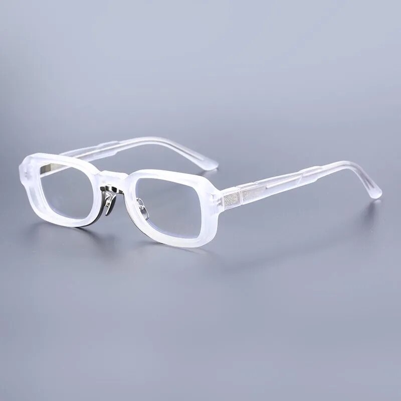 Cubojue Unisex Full Rim Square Tr 90 Titanium Myopic Reading Glasses Reading Glasses Cubojue anti blue light 0 Transparent 