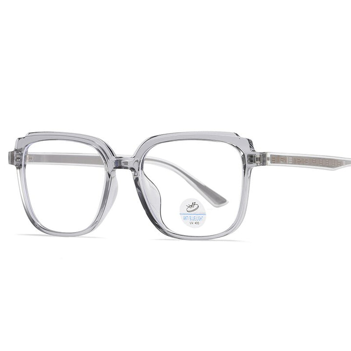 Reven Jate Unisex Full Rim Square Acetate Eyeglasses 81229 Full Rim Reven Jate grey  