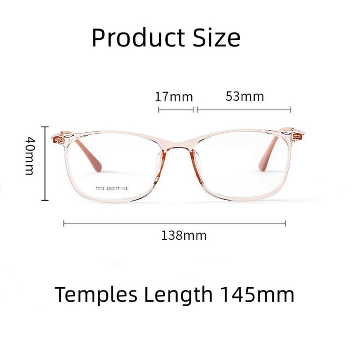 KatKani Unisex Full Rim Square Tr 90 Eyeglasses 1013 Full Rim KatKani Eyeglasses   