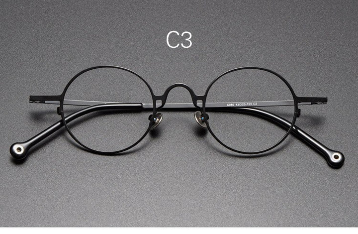 Yujo Unisex Full Rim Small 43mm Round Alloy Eyeglasses Customized Lenses Full Rim Yujo C3 China 