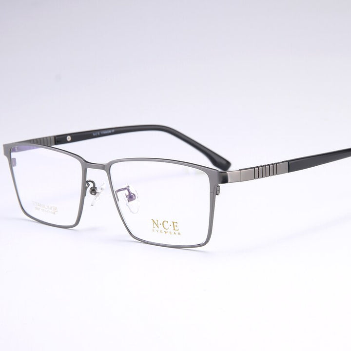 Reven Jate Men's Full Rim Square Titanium Eyeglasses 5007 Full Rim Reven Jate light grey  