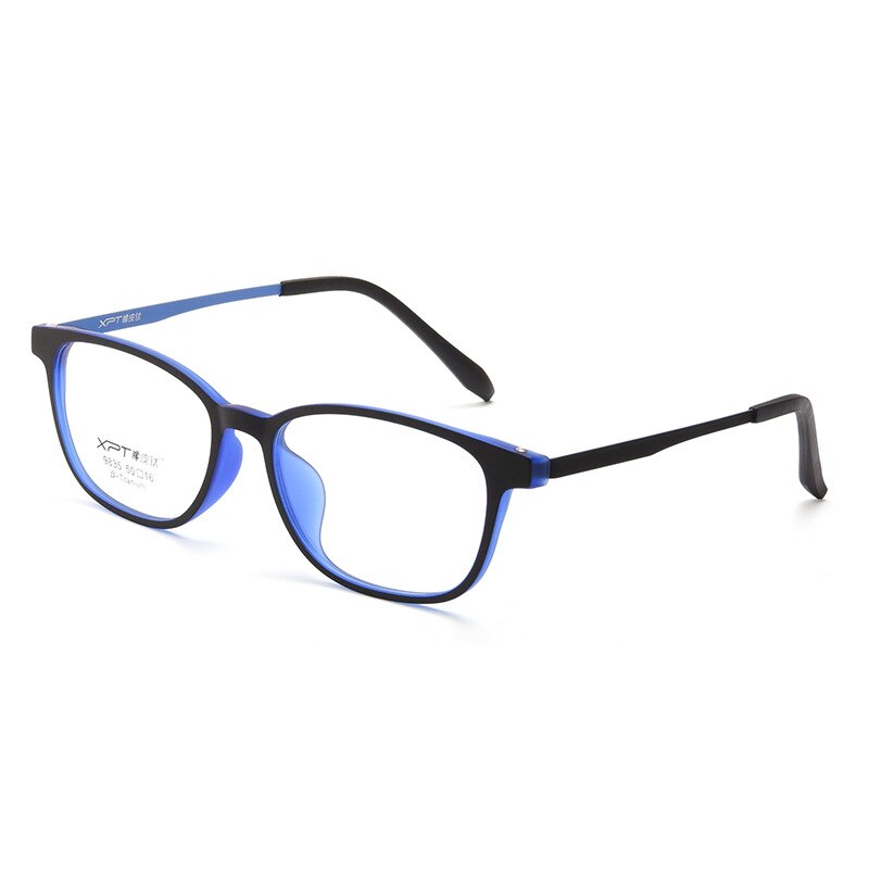 Zirosat Unisex Full Rim Square Tr 90 Titanium Eyeglasses 9835 Full Rim Zirosat blue  