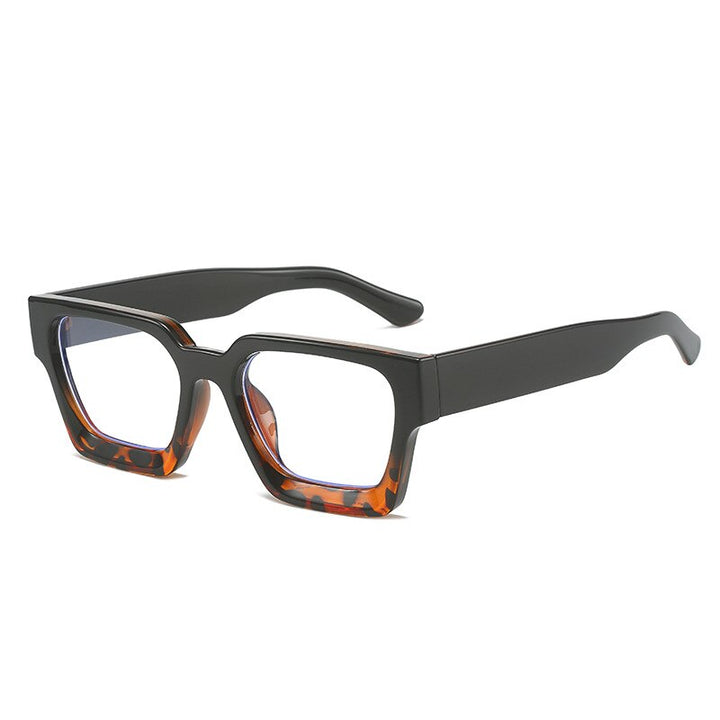 CCSpace Unisex Full Rim Square Acetate Eyeglasses 55302 Full Rim CCspace BlackBean China 