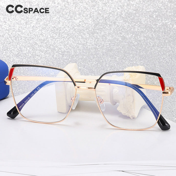 CCSpace Women's Full Rim Squar Cat Eye Titanium Alloy Eyeglasses 55574 Full Rim CCspace   