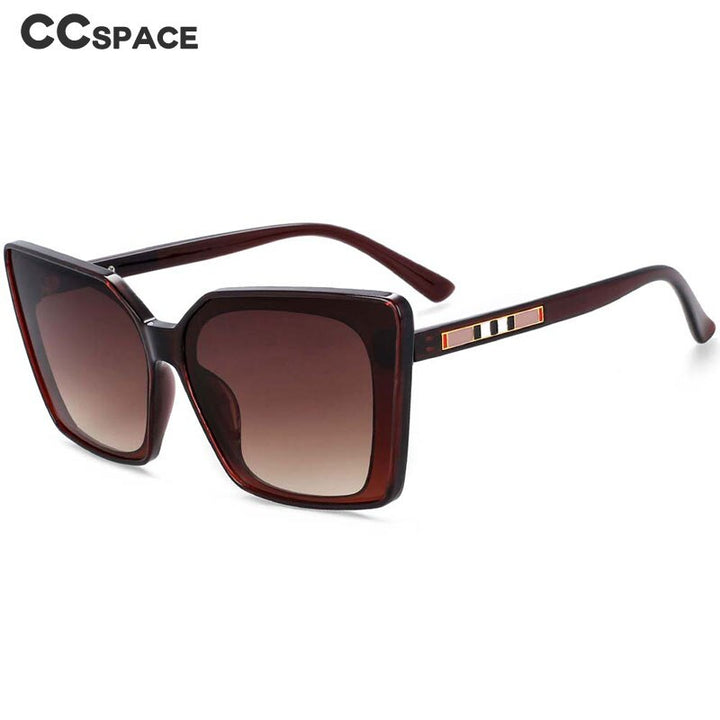 CCSpace Women's Full Rim Oversized Rectangle Resin Frame Sunglasses 54304 Sunglasses CCspace Sunglasses   