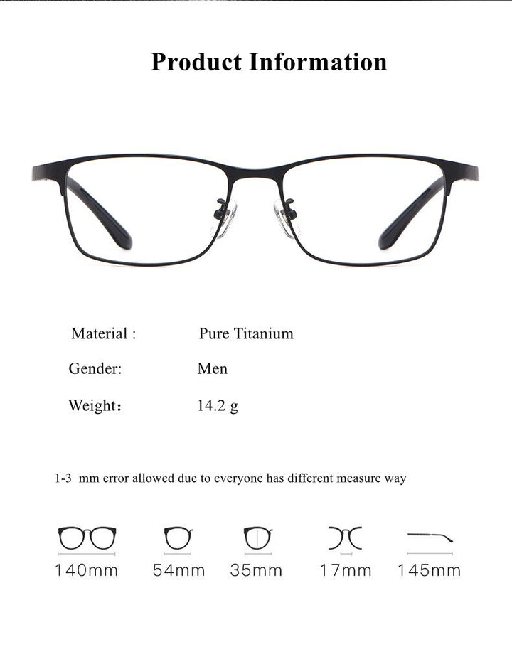 Chashma Ottica Unisex Full Rim Square Titanium Eyeglasses 0137 Full Rim Chashma Ottica   