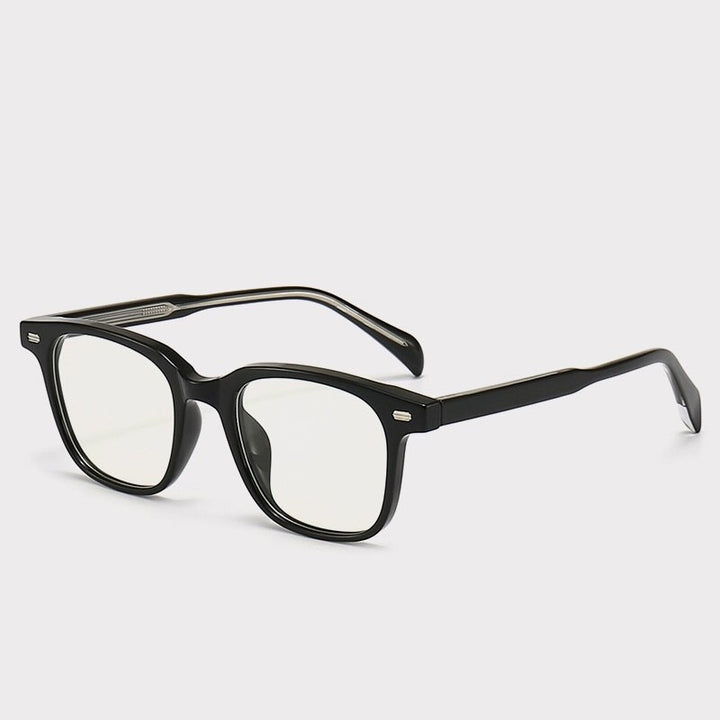 Cubojue Unisex Full Rim Square Horn Rimmed Tr 90 Titanium Reading Glasses Reading Glasses Cubojue 0 Black 