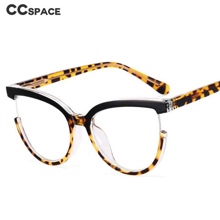 CCspace Women's Full Rim Square Cat Eye Tr 90 Titanium Eyeglasses 54964 Full Rim CCspace   