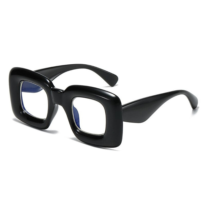 CCspace Unisex Full Rim Acetate Cat Eye Or Square Eyeglasses 55579 Full Rim CCspace SquareBlack China 