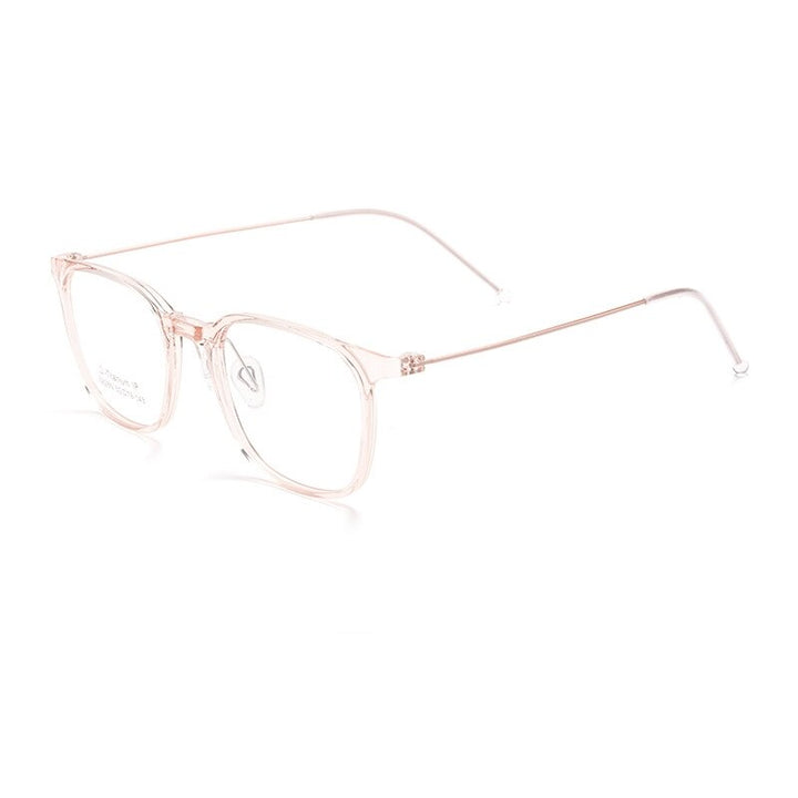 KatKani Unisex Full Rim Square Tr 90 Titanium Eyeglasses 5826 Full Rim KatKani Eyeglasses Transparent Pink  