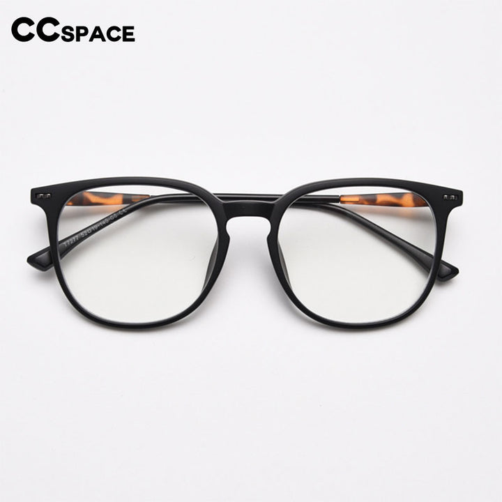 CCSpace Unisex Full Rim Square Tr 90 Titanium Eyeglasses 55687 Full Rim CCspace   