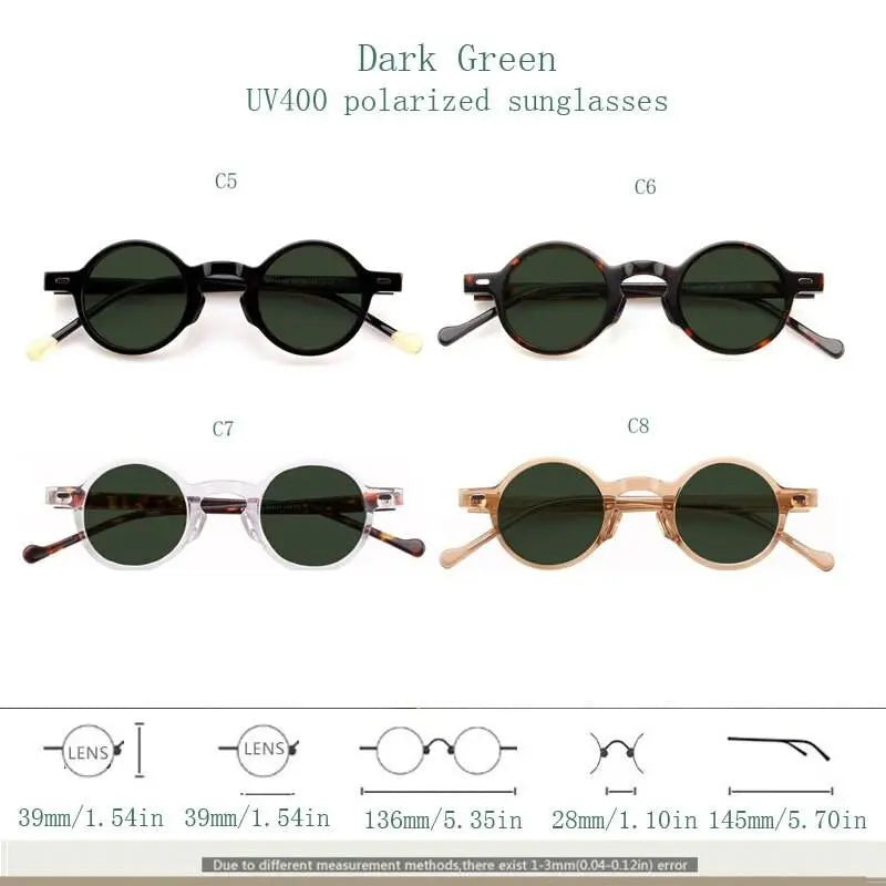 Yujo Unisex Round Acetate Y077 Prescription Eyeglasses | FuzWeb