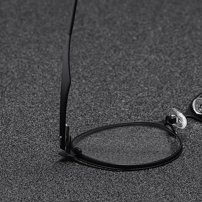 Zirosat Unisex Full Rim Round Titanium Eyeglasses P8821 Full Rim Zirosat   