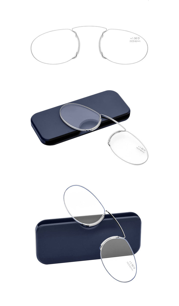 Hdcrafter Unisex Rimless Titanium Frame Clip Nose Bridge Reading Glasses Jb01 Reading Glasses Hdcrafter Eyeglasses   