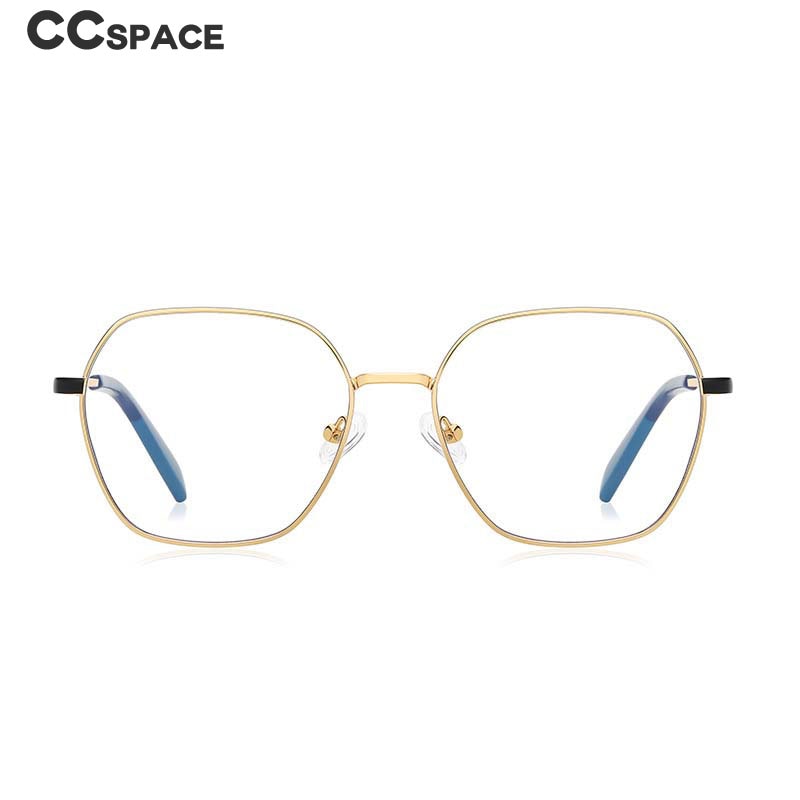 CCSpace Women's Full Rim Polygon Square Stainless Steel Eyeglasses 54712 Full Rim CCspace   