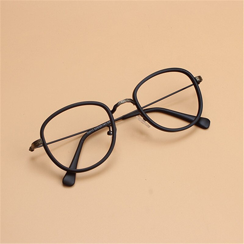 Cubojue Unisex Full Rim Irregular Square Alloy Hyperopic Reading Glasses Reading Glasses Cubojue 0 matte black 