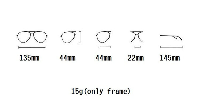 Cubojue Unisex Full Rim 44mm Round Titanium Anti Blue Reading Glasses Reading Glasses Cubojue   