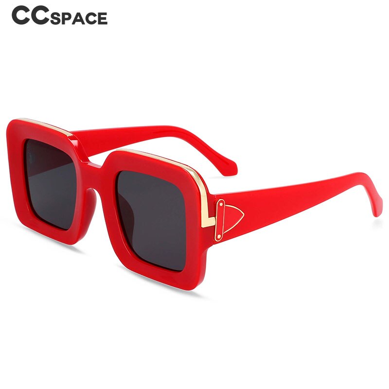 CCspace Unisex Full Rim Rectangle Resin Frame Sunglasses 54333 Sunglasses CCspace Sunglasses   