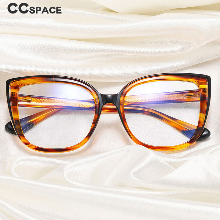 CCSpace Women's Full Rim Square Cat Eye Tr 90 Titanium Eyeglasses 55598 Full Rim CCspace   