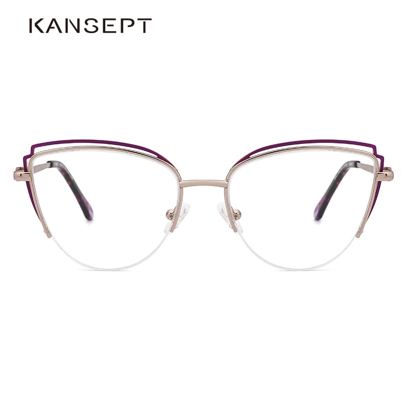 Kansept Women's Full Rim Cat Eye Alloy Eyeglasses Ty48299 Full Rim Kansept   
