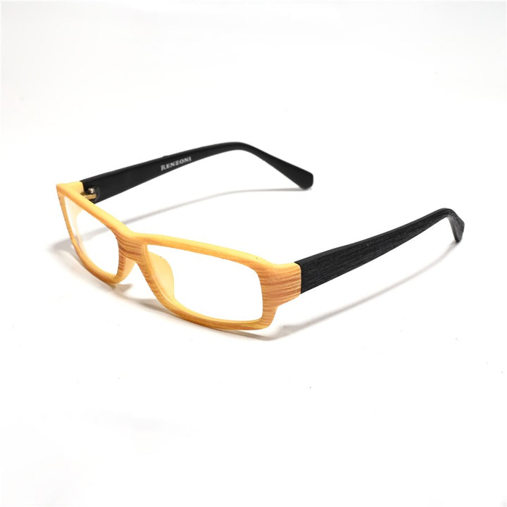 Cubojue Unisex Full Rim Small Rectangle Black Tr 90 Titanium Myopic Reading Glasses Reading Glasses Cubojue 0 M4 beige black 