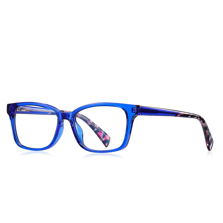 Zirosat Children's Unisex Full Rim Square Tr 90 + Cp Eyeglasses 20216 Full Rim Zirosat C6  