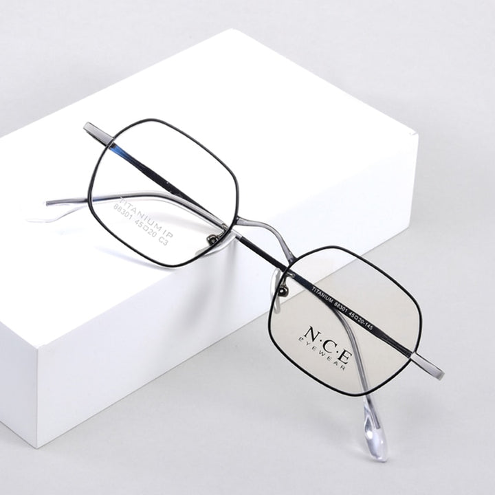 Zirosat Unisex Eyeglasses Frame Pure Titanium 88301 Frame Zirosat   