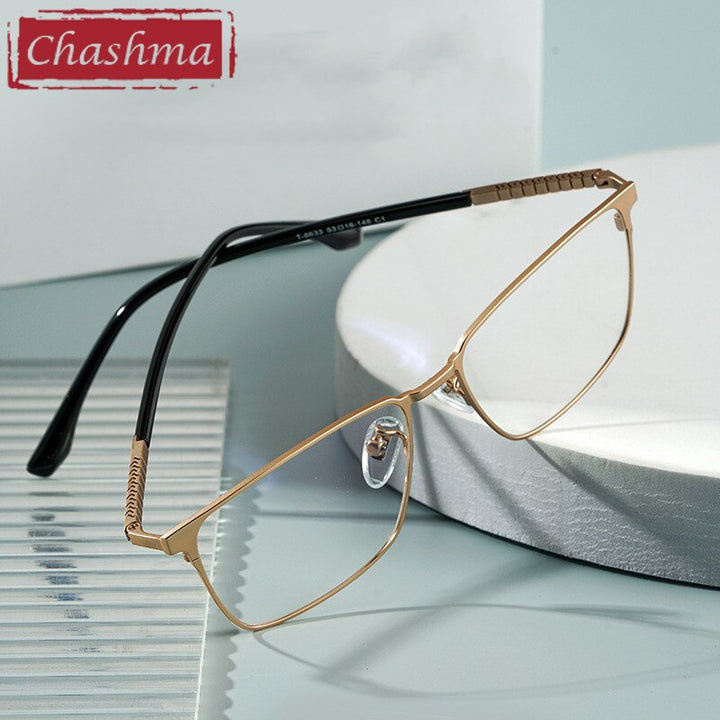 Chashma Ottica Unisex Full Rim Square Titanium Eyeglasses 8633 Full Rim Chashma Ottica   