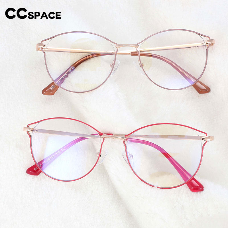 CCSpace Women's Full Rim Cat Eye Alloy Frame Eyeglasses 54343 Full Rim CCspace   