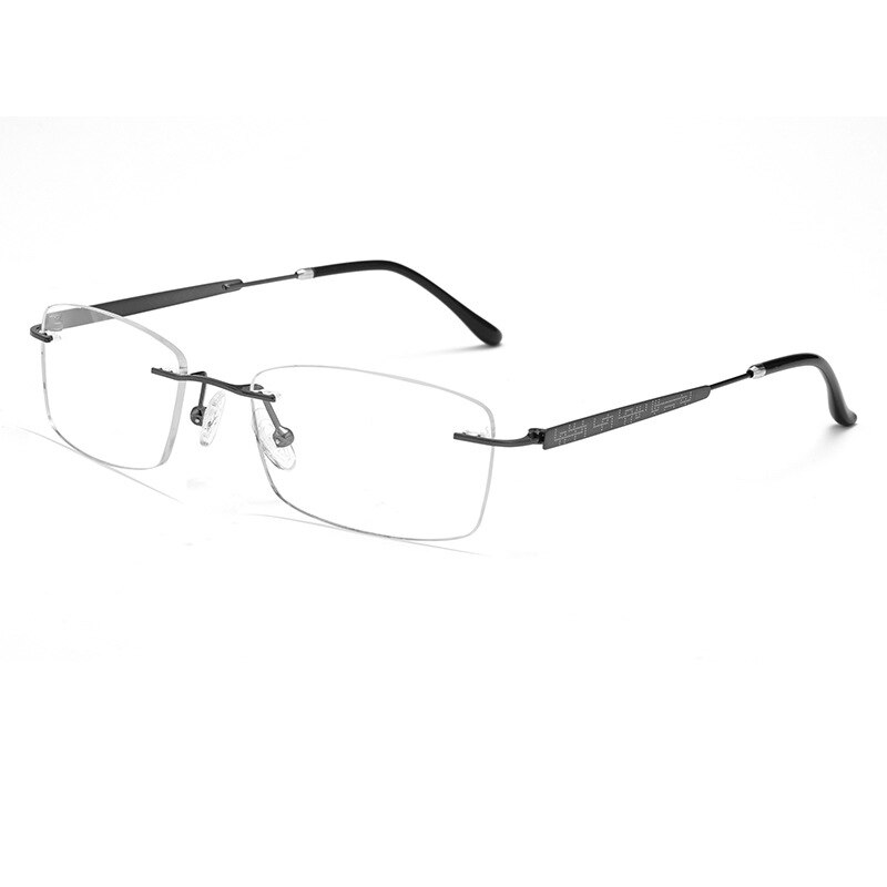 Handoer Men's Rimless Customized Lens Titanium Eyeglasses 688wk Rimless Handoer Black  
