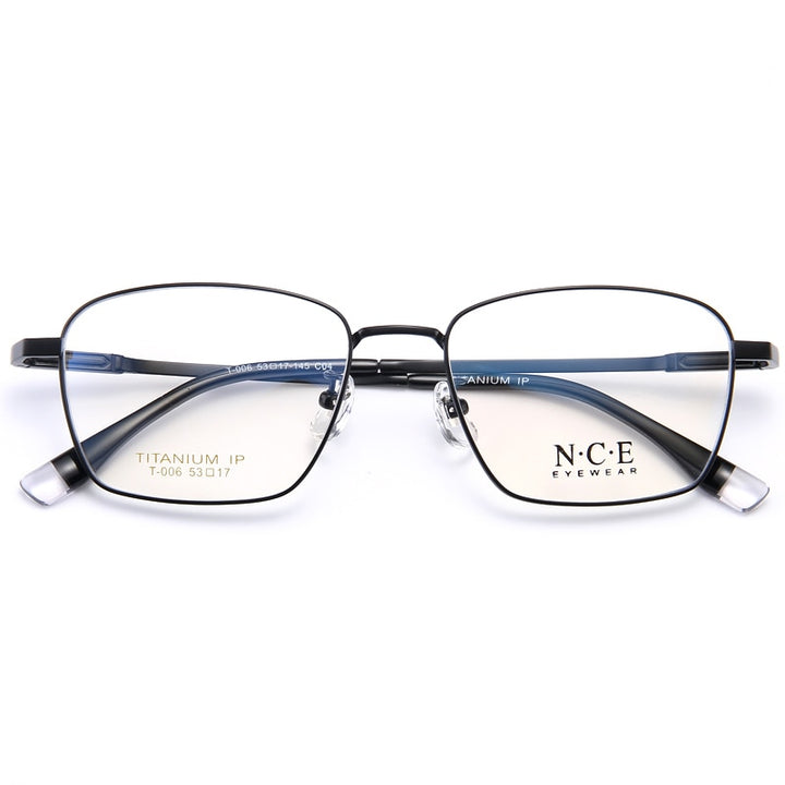 Bclear Men's Full Rim Square Titanium Frame Eyeglasses My006 Full Rim Bclear   
