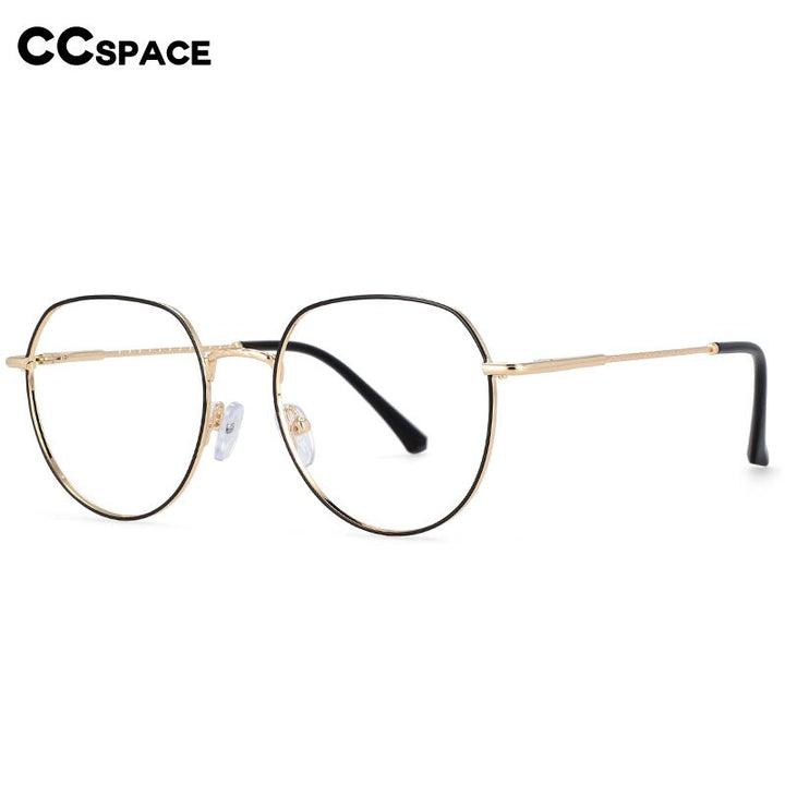 CCSpace Women's Full Rim Round Alloy Frame Eyeglasses 54398 Full Rim CCspace   