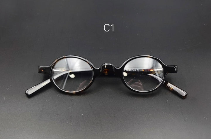 Yujo Unisex Full Rim Small Oval Acetate Eyeglasses Customizable Lenses Full Rim Yujo C1 China 
