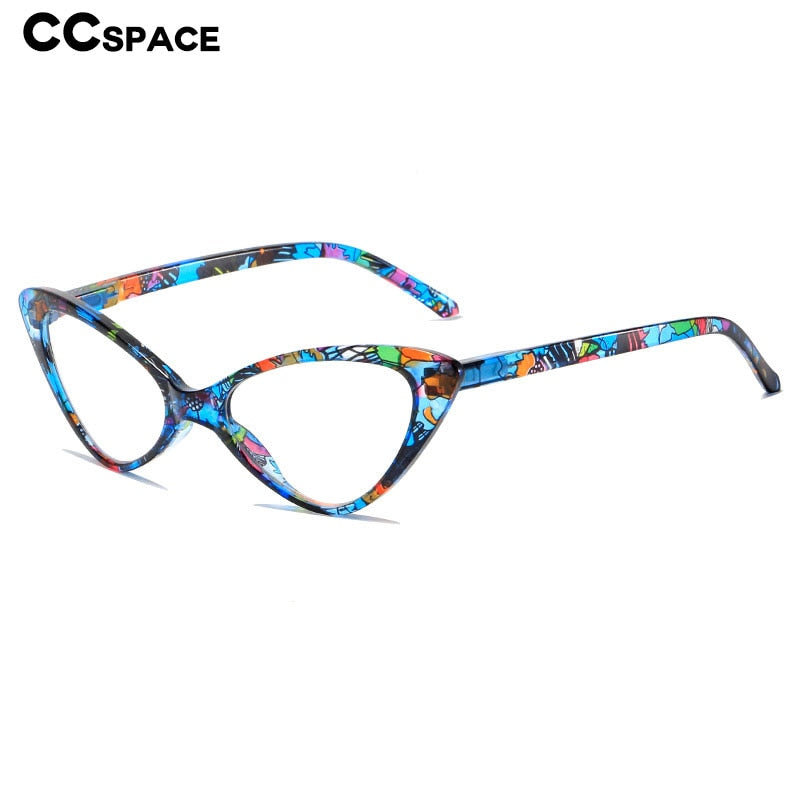 CCSpace Unisex Full Rim Cat Eye Acetate Eyeglasses 54556 Full Rim CCspace   