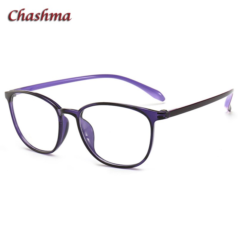 Chashma Unisex Full Rim Round TR 90 Titanium Frame Eyeglasses Full Rim Chashma Purple  