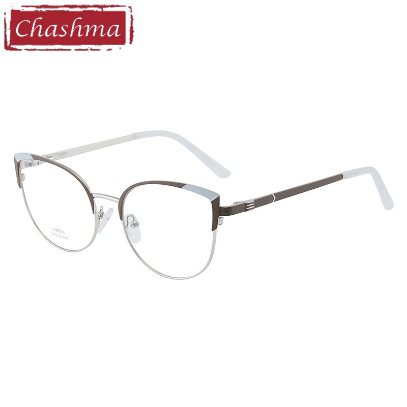 Chashma Women's Full Rim Cat Eye Stainless Steel Acetate Eyeglasses 6605 Full Rim Chashma C2  