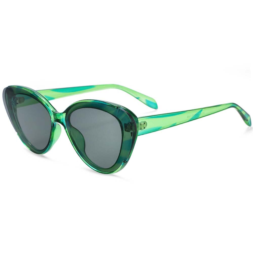 CCspace Women's Full Rim Cat Eye Resin Frame Sunglasses 54223 Sunglasses CCspace Sunglasses Green 54223 