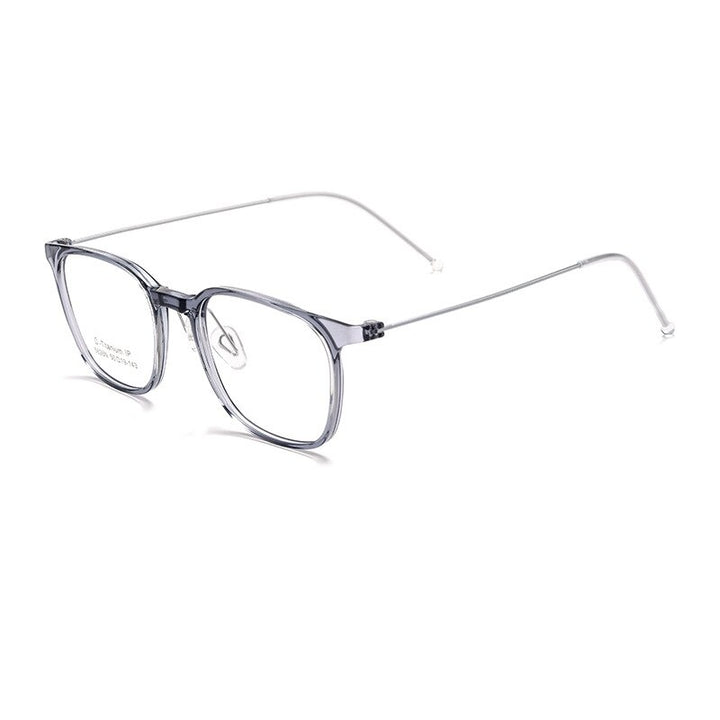 KatKani Unisex Full Rim Square Tr 90 Titanium Eyeglasses 5826 Full Rim KatKani Eyeglasses Transparent Blue  