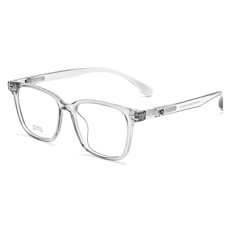 Yimaruili Unisex Full Rim Square Tr 90 Acetate Eyeglasses Bv83003b Full Rim Yimaruili Eyeglasses Gray  
