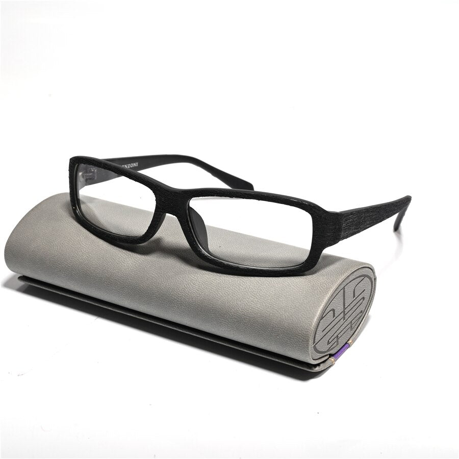 Cubojue Unisex Full Rim Small Rectangle Black Tr 90 Titanium Myopic Reading Glasses Reading Glasses Cubojue 0 M4 black 