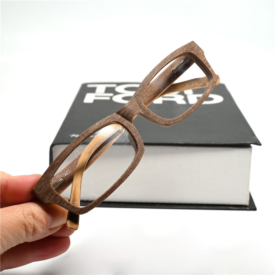 Cubojue Unisex Full Rim Small Rectangle Tr 90 Titanium Myopic Reading Glasses Reading Glasses Cubojue 0 M2 brown 